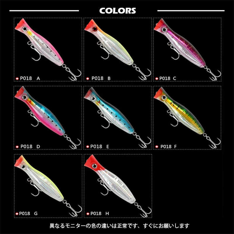 ลอย Popper ตกปลาล่อ Accesorios Iscas Artificiais น้ำหนัก43G 12ซม.เหยื่อ Wobblers De Pesca สำหรับ Seabass ปลา leurre