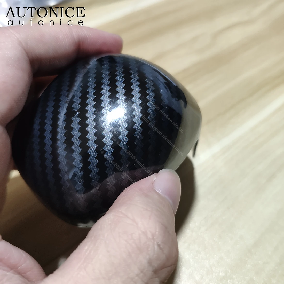 Fit for Toyota Hilux Revo Rocco Fortuner 2015 2016 2017 2018 2019 2020 2021 Carbon Fiber Color Gear Shift Knob Cover Trim