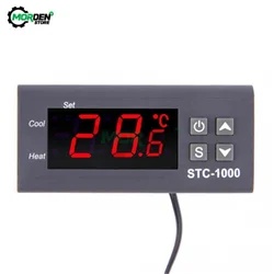 STC 1000 cyfrowy regulator temperatury termostat termoregulator inkubator przekaźnik LED 10A ogrzewanie chłodzenie STC-1000 12V 24V 220V