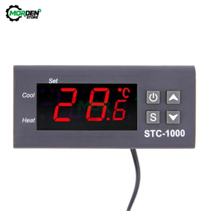 STC 1000 Digital Temperature Controller Thermostat Thermoregulator Incubator Relay LED 10A Heating Cooling STC-1000 12V 24V 220V