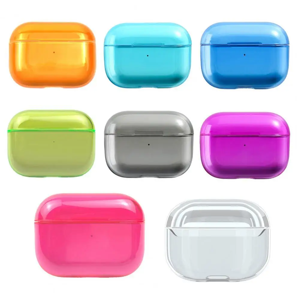 Hot Sale Protective Case Transparent Shockproof Candy Color Bluetooth Earphone Cover Protector for 1/2/Pro Dropshipping