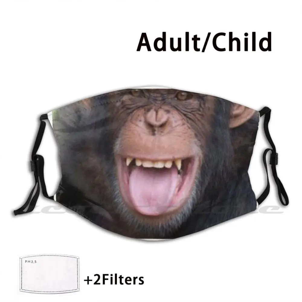 Masque Chimp lavable, filtre tendance personnalisé Pm2.5, masque de quarantaine 19 epis