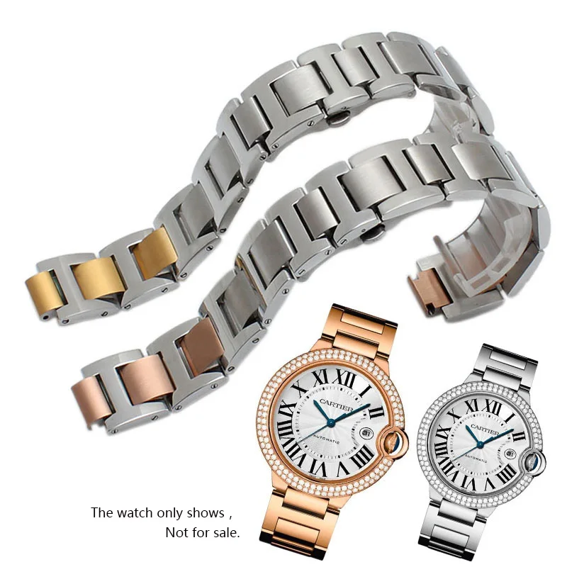 stainless steel watchband for Ballon Bleu series 20*12mm 18*11mm 14*8mm W6920046 straps women's men's bracelet