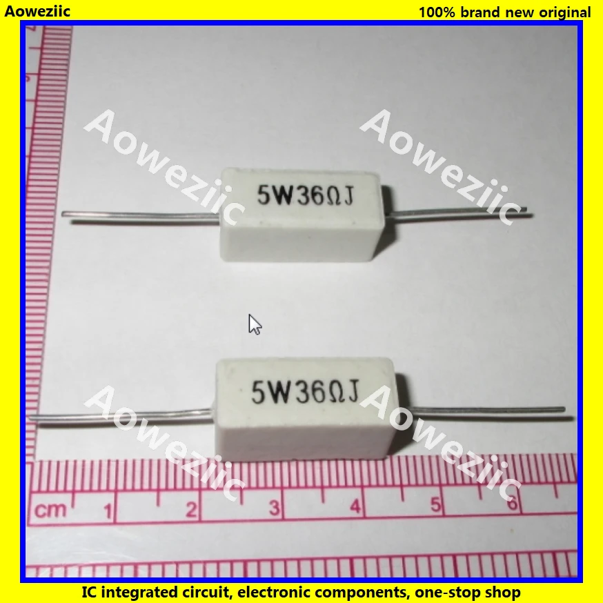 10 sztuk RX27 pozioma rezystancja cementu 5W 36 ohm 36R 36RJ 5W36RJ 5W36ohm rezystancja ceramiczna precyzja 5% rezystancja mocy