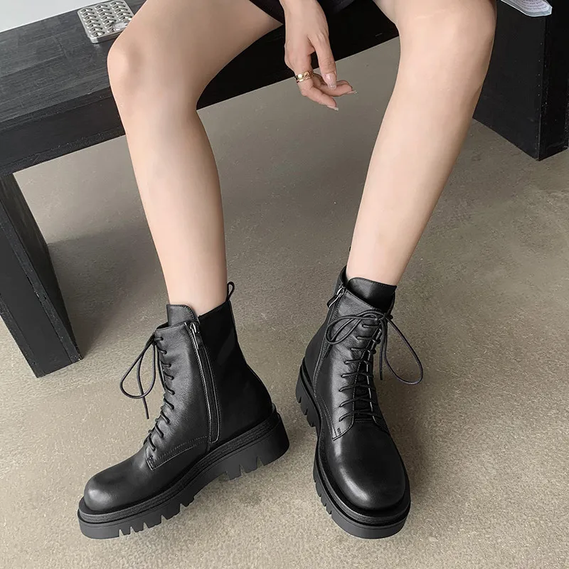 MORAZORA New Arrive Wool Snow Boots Women Winter Shoes Warm Zip Flat Platform Shoes Genuine Leather Boots Women Ankle Boots