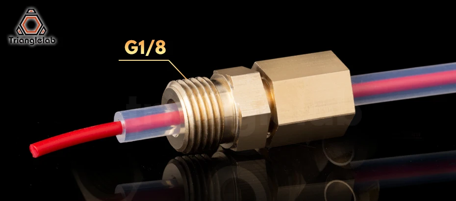 C Trianglelab Messing-Pneumatikverbinder mit M8-Gewinde für Bowden-Extruder, für PRUSA MINI Extruder, 4MM PTFE-Schlauch, Pneumatikverbinder – Detail 5