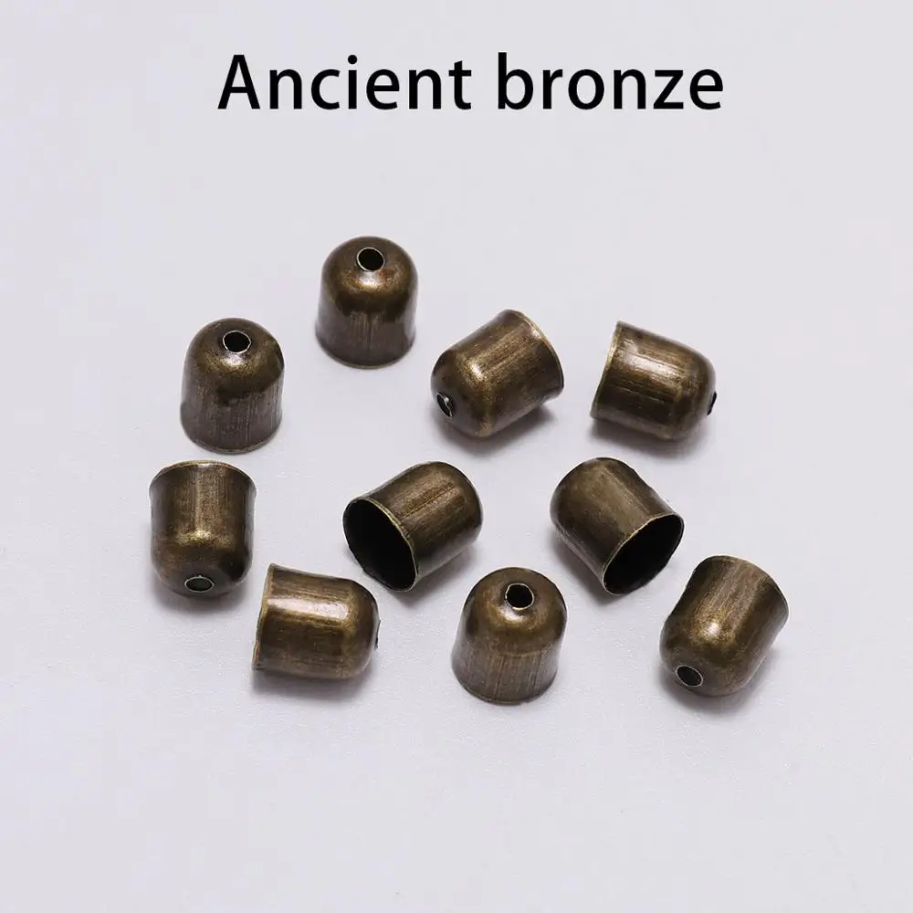 50-100 teile/los Crimp End Kappen Leder Schnüre End Spitze Perlen Kappen Fit 4-12mm Verschlüsse Für DIY schmuck Machen Liefert