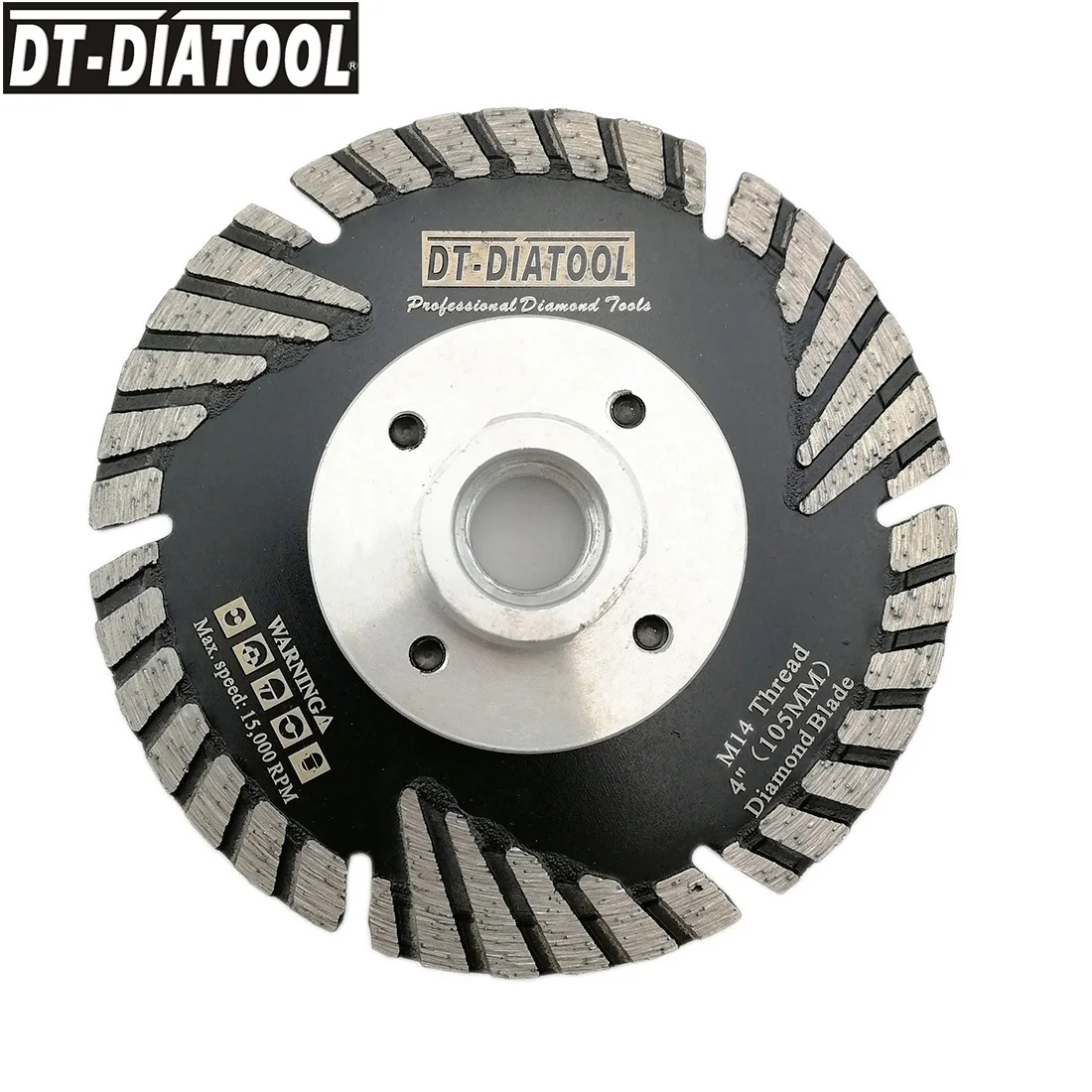 Бриллиантовый режущий диск DT-DIATOOL 1 шт. с косой защитой зубцов M14 или 5/8-11, Резьбовая пила для камня, гранита, бетона