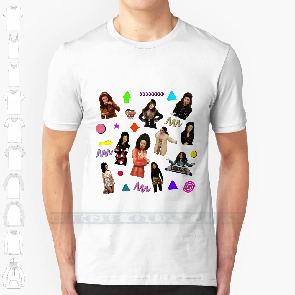 Fran Fine 100% Cotton T Shirt Fine Fran The Nanny Grandma Yetta Sylvia Fine Collage Pattern Fran Fine Fran Drescher Tv Shows