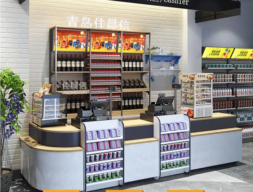 Cashier shop small bar counter commercial simple modern table milk tea shop supermarket convenience store combination