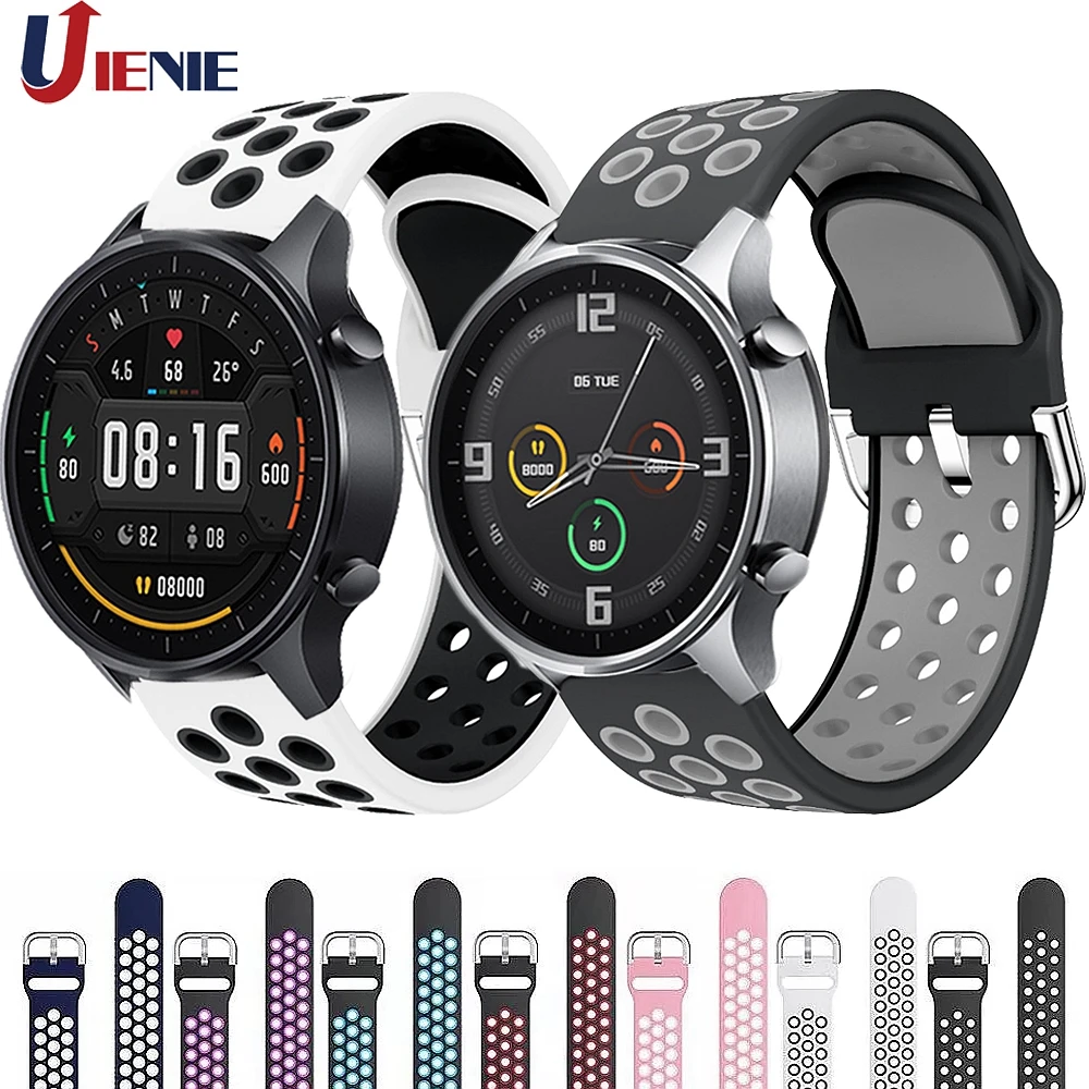 سيليكون حزام الساعات ل شاومي Mi ساعة ذكية اللون الفرقة سوار معصمه ل Huami Amazfit ستراتوس بيس 3 2s/ Gtr 47 مللي متر