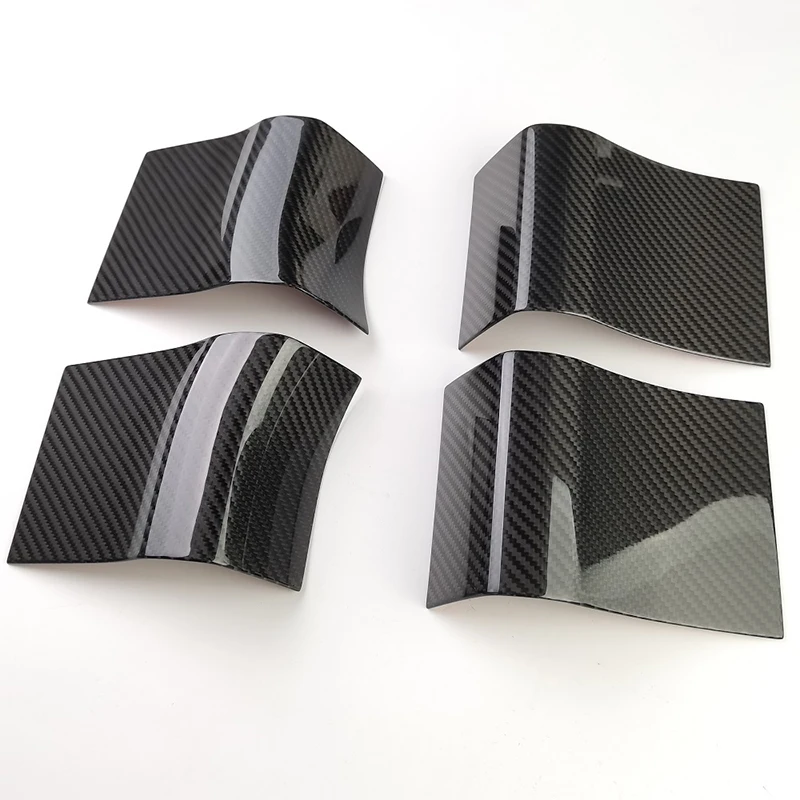 For Ford F150 2015-2020 Raptor 2018 2019 Car Accessories 4pcs Real Carbon Fiber Car Inner Door Handle Panel Overlays Cover Trim