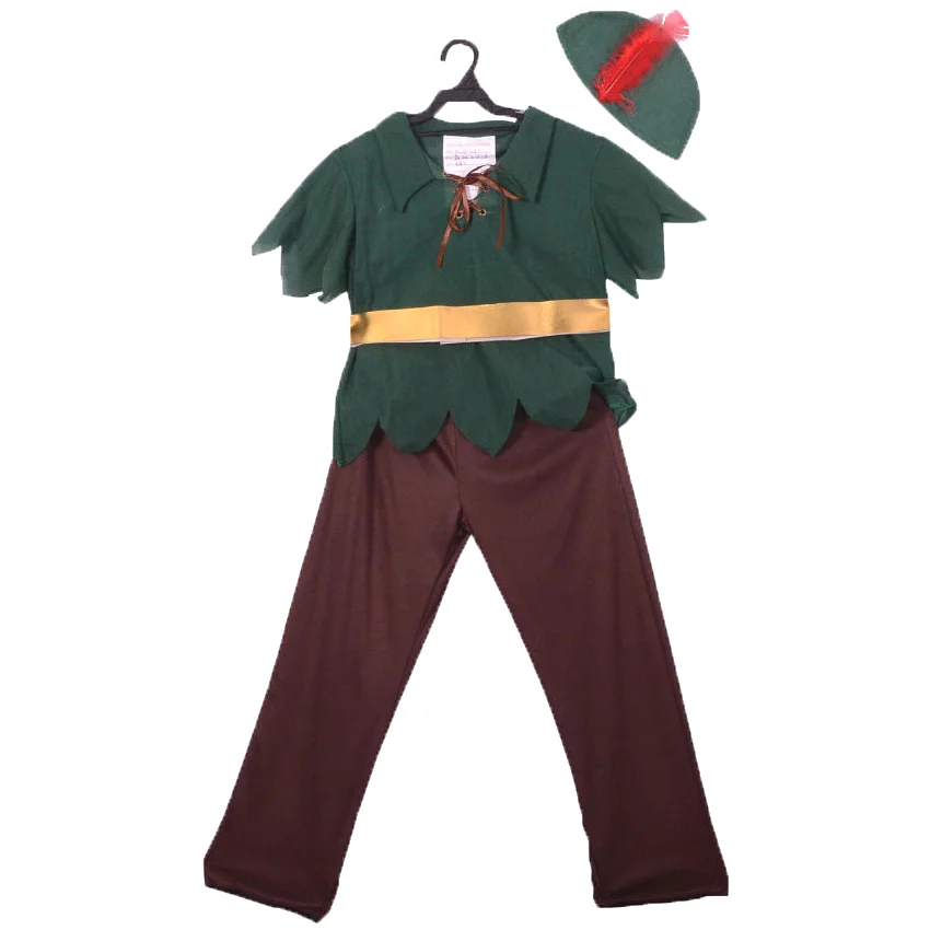 Costumes Peter Pan pour enfants, tenue Cosplay de fête de carnaval d'halloween pour garçons, mascarade