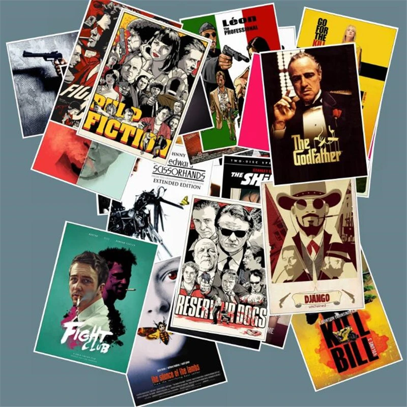 25PCS DIY Classic Movie Fight Club Stickers Room Decoration Waterproof Laptop Luggage Poster Wall Sticker Wall Art Decals