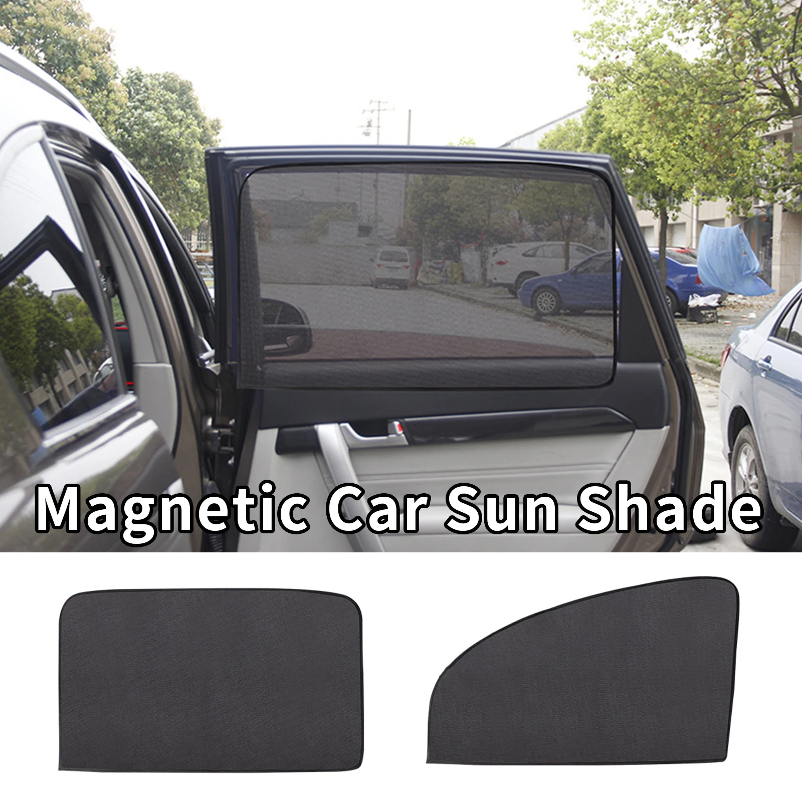 Parasol magnético de protección UV para coche, película protectora para ventana de verano, sombrilla para ventana de coche, visera lateral de malla