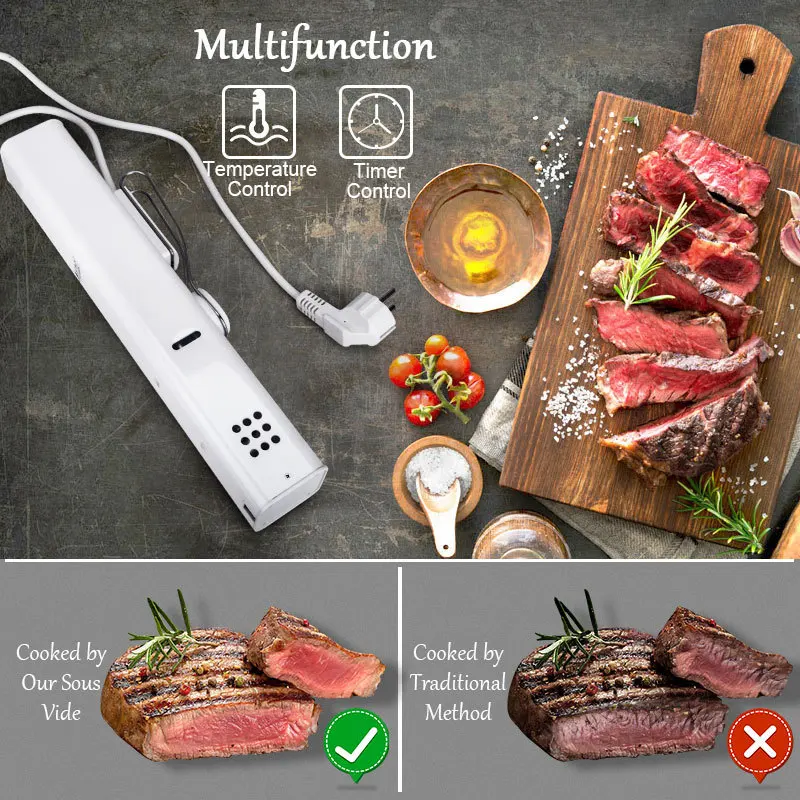 Professional Sous Vide Machine 1800W Immersion Circulator Cooker IPX7 Waterproof Vacuum Heater Temperature Control Digital Timer