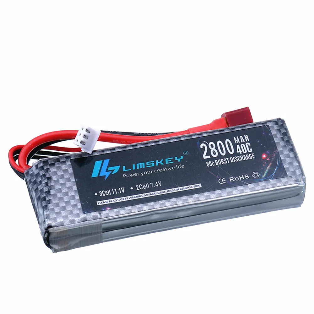 Per Wltoys 124019 2s 7.4 V 2800mAh batteria Lipo ricaricabile aggiornata per Wltoys 144001 124018 RC batteria per auto cingolata fuoristrada