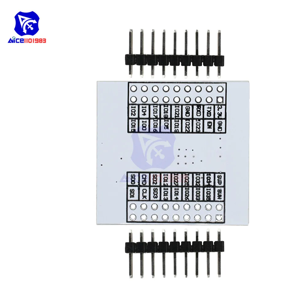 diymore ESP32 ESP-32 ESP32S IO Converter Adapter Base Board Pinboard with 4 Row Pins for ESP-32S Wireless WiFi Bluetooth Module