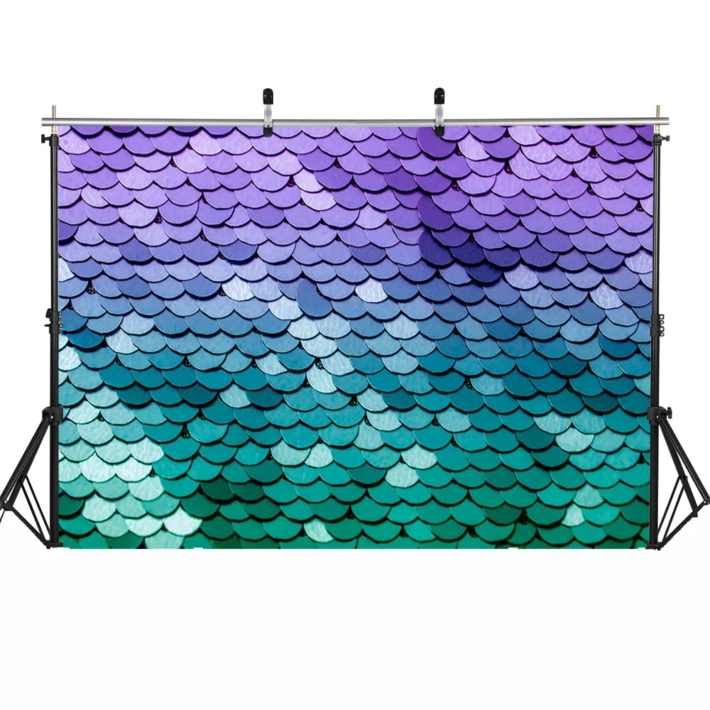 Fondo fotográfico de escamas de pez sirena, decoración de mesa de pastel para fiesta de cumpleaños, fondo para Selfie, estudio fotográfico