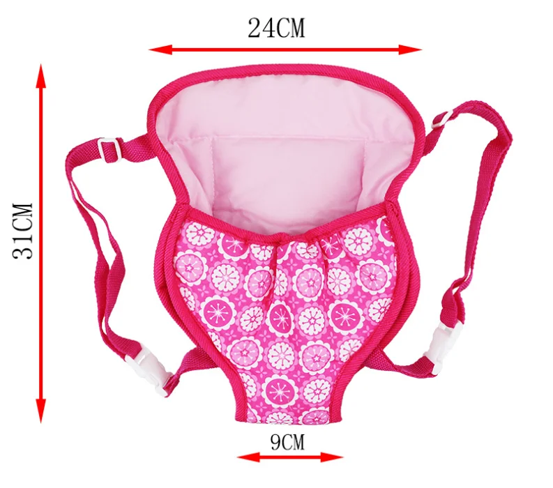 Dolls Out Going Carry Bag Sleeping Bag Doll Accessory for 43cm Baby New Born Doll 18 Inch Doll Backpack Bag