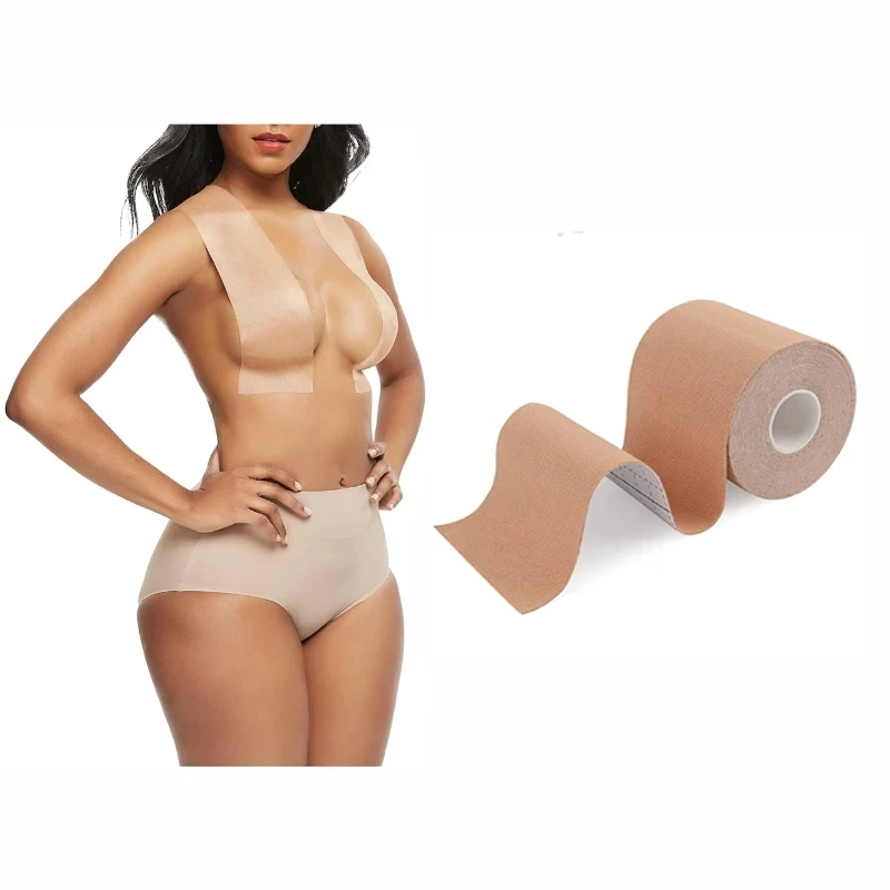 1 Roll Breathable Boobs Tape For Women Adhesive Invisible Breast Lift Tape Bra Nipple Pasties Covers Push Up Bralette Body