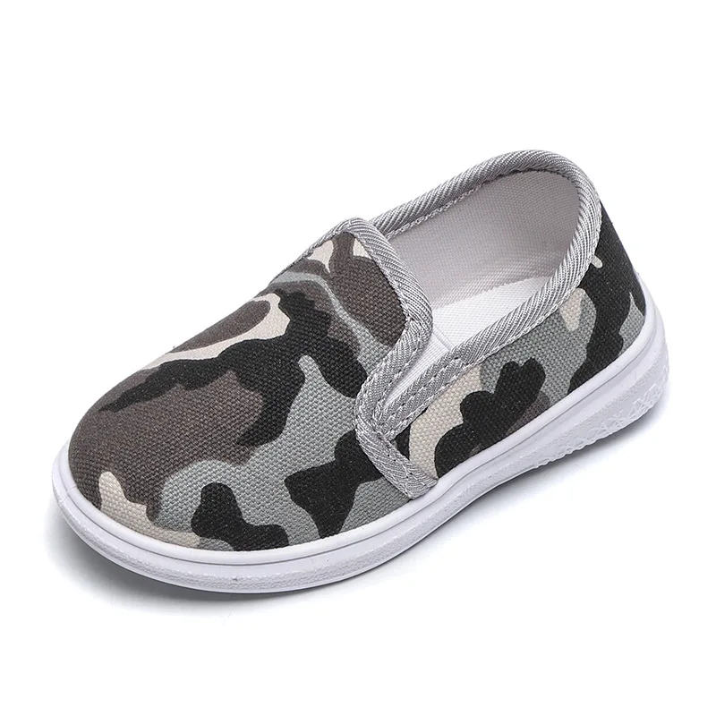 

1-8T Kids Shoes Children Sneakers Camouflage Canvas Shoes Boys And Girls shoes Student School Casual Sport Shoes Boy green gray