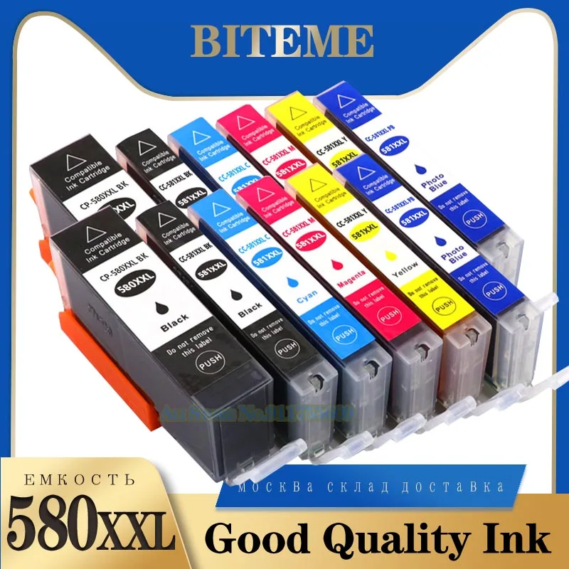 6C 580XXL 581XXL Ink Cartridge for Canon TS8250 TS8251 TS 8250 TS 8251 Cartridge Pixma Printer PGI580