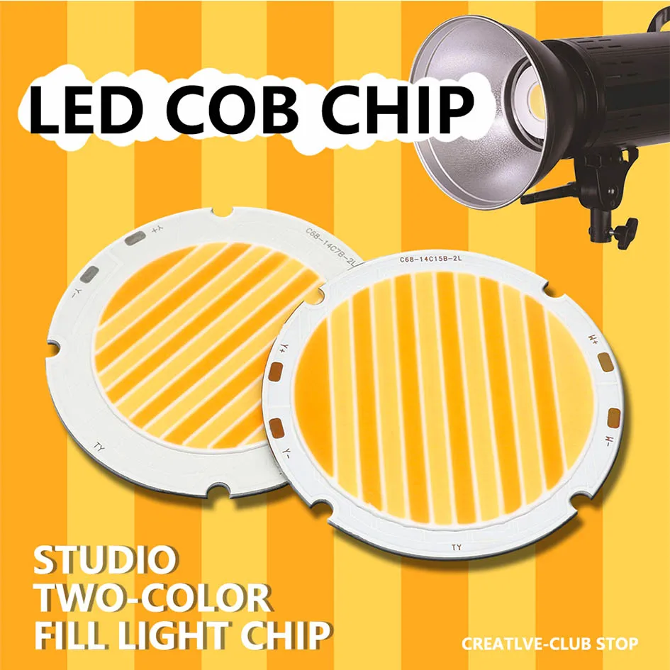 100W 200W CRI95 High Power Two-color LED Beads COB Chip Light-Emitting Diode Warm/White For Led Spotlight Photography Fill Light