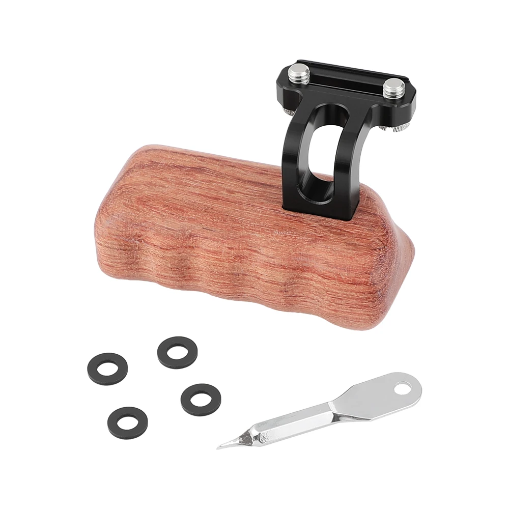 KIMRIG DSLR Reversible Holz Kamera Griff Universal Griff Grip Mit 1/4 "-20 Flügelschraube Knob Für Kamera Käfig Rig (linke Seite)