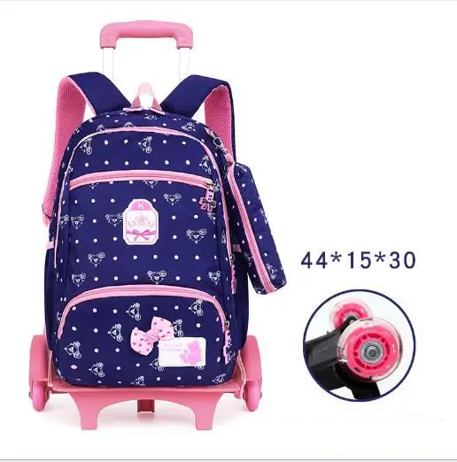 Schule Rollende rucksack für Kinder Rädern Rucksack für schule Kinder schule trolley Tasche kinder reise trolley-rucksack auf rädern