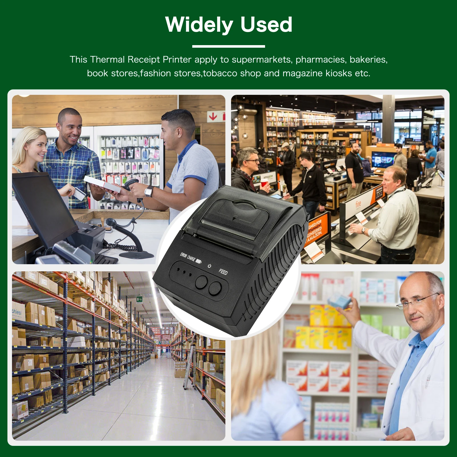 NETUM-Impressora de Recibos Térmicos Bluetooth Portátil, Impressora de Recibos, Android e Windows, NT-1809, 58mm