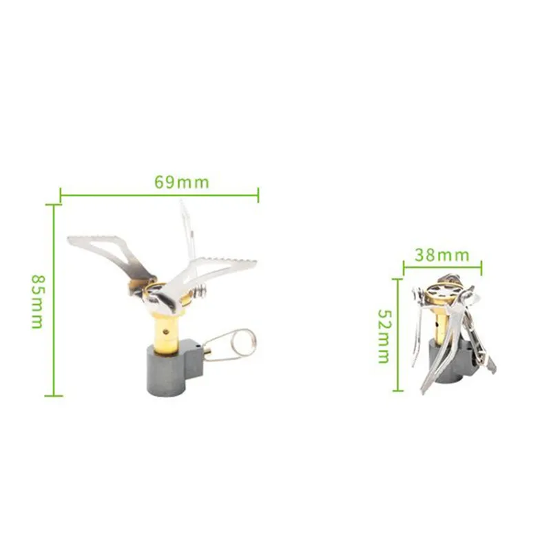 Light Weight Folding Small Mini Ultralight Outdoor Camping Cook Burner Gas Stove 3000 Strong Firepower