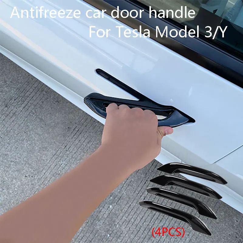 

ABS Antifreeze car door handle For Tesla Model Y 3 Car external door handle 4PCS