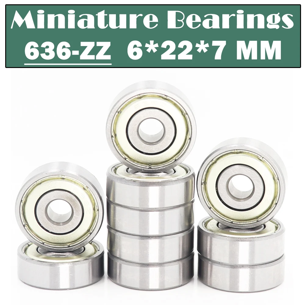 636ZZ Bearing 6*22*7 mm ( 10 PCS ) 636Z Miniature 636 ZZ Ball Bearings