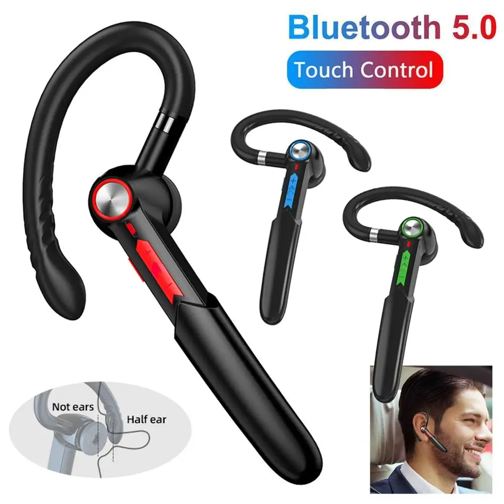 Earphones Ear Hooks V5.0 Stereo Sound Headsets Noise Cancelling Stereo Sound for Smart Phones Sports Running Workout