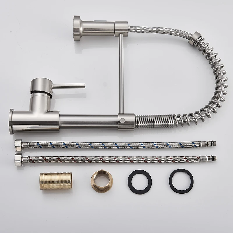 Modern Stainless Steel Kitchen Sink Faucet Pull Down Spray