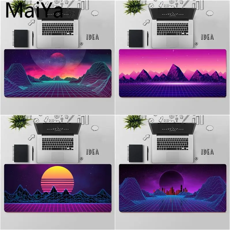 

Maiya Top Quality retrowave vaporwave art Durable Rubber Mouse Mat Pad Free Shipping Large Mouse Pad Keyboards Mat