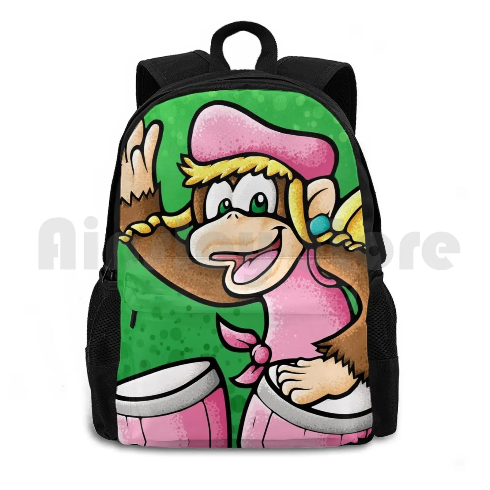 Dixie Kong Outdoor Hiking Backpack Riding Climbing Sports Bag Dixie Kong Donkey Kong Drum Monkey Pink Girls Donkey Kong Country