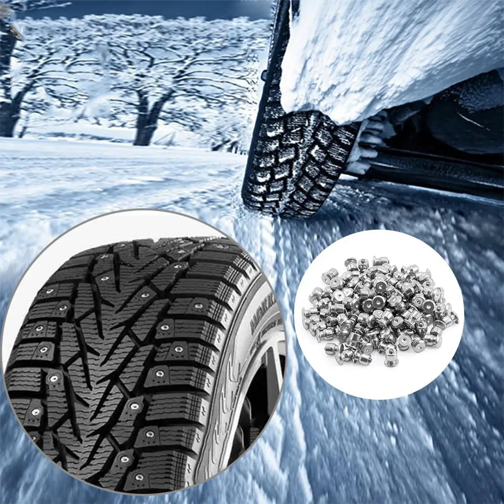 100PCS Car Tires Studs Screw Anti-Slip Snow Tire Wheel Lugs Spikes Hard Alloy Studs For Shoes ATV Car Motorcycle 8-10-2AL