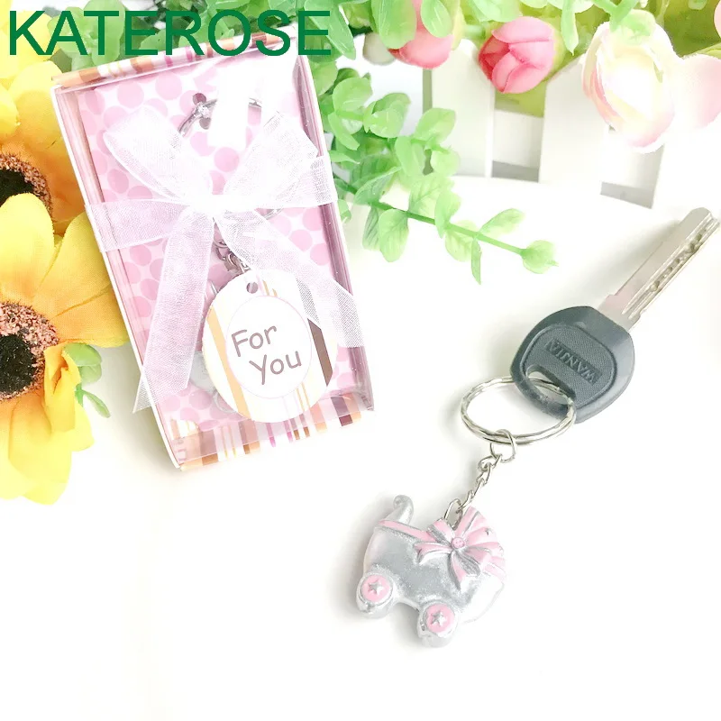 Baby Birthday Souvernir Keychain In Gift Box Newborn Christening Baptism Gift&Giveaways For Guest