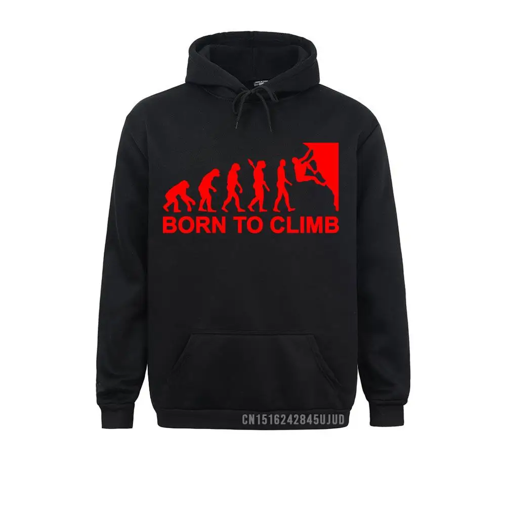 Evolution Born To Climb Sweatshirt Father's Day Present Funny Birthday Gift For Men Dad Father Husband Hoodie Sportswear