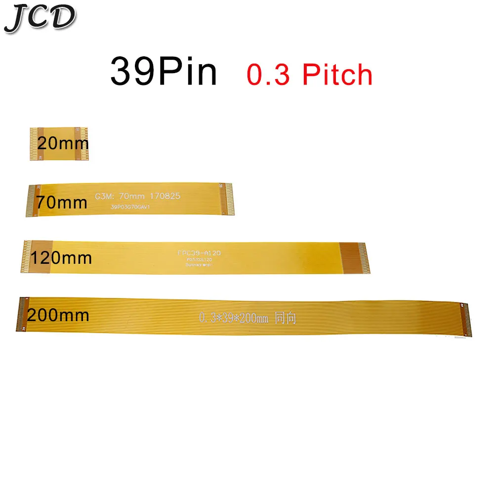 JCD-Câble plat flexible FDavid FPC, connecteur FPC, sens avant, pas de 0.3mm, 13 broches, 21 broches, 23 broches, 25 broches, 27 broches, 21