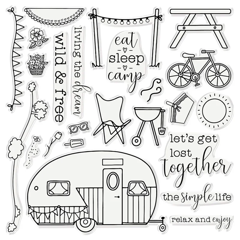 Wild & Free Clear Stamps With Metal Cutting dies for DIY Scrapbooking Paper Cards Silicone Transparent Stempels Seal New