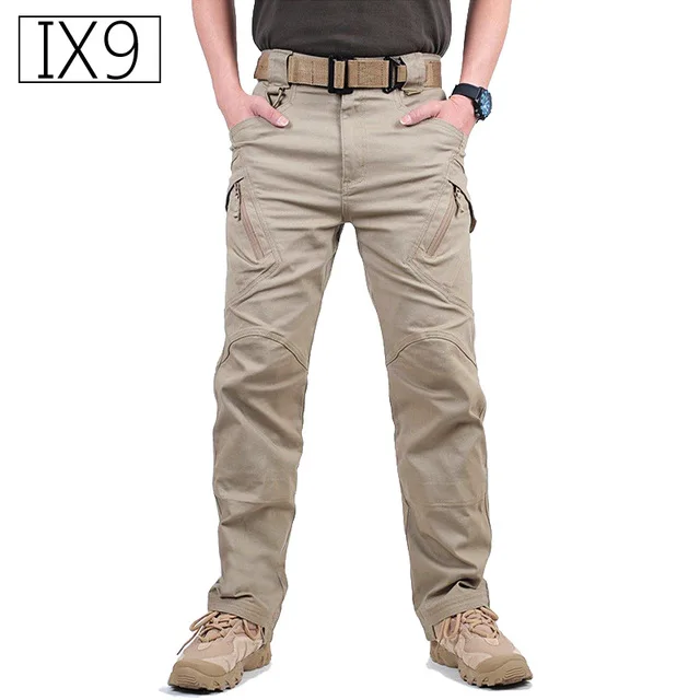 IX9 97% Cotton Men Military Tactical Cargo Pants Men SWAT Combat Army Trousers Male Casual Many Pockets Stretch Cotton Pants