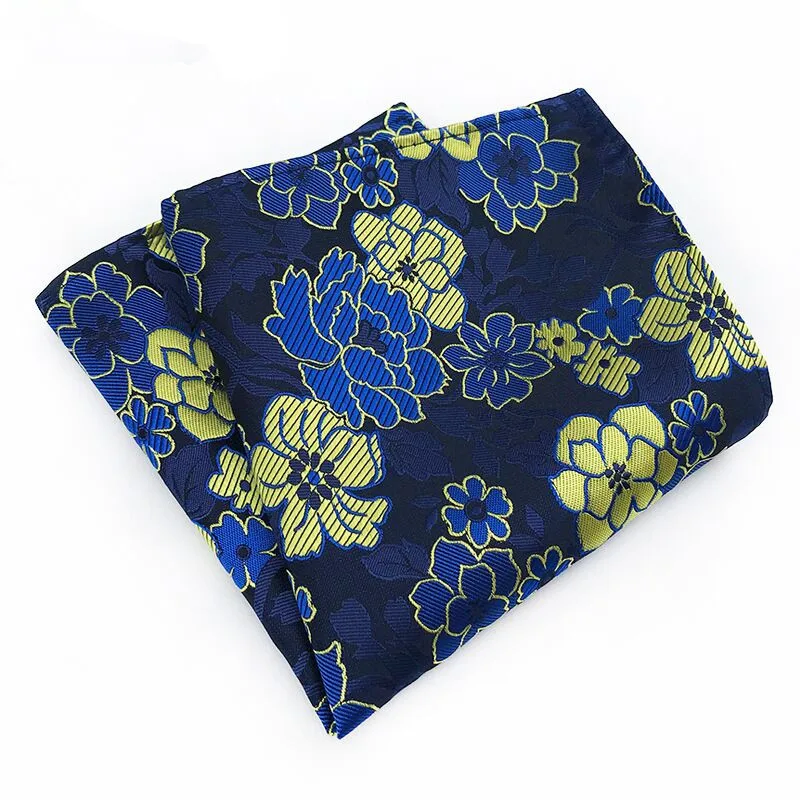 Corbata cuadrada de bolsillo para hombre, pañuelo a cuadros florales de Cachemira, ideal para regalo, traje de negocios, 25x25CM, novedad