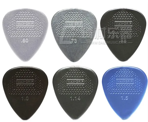 Стандартный медиатор для гитары Dunlop Nylon Max Grip Plectrum 0,6 мм-1,5 мм