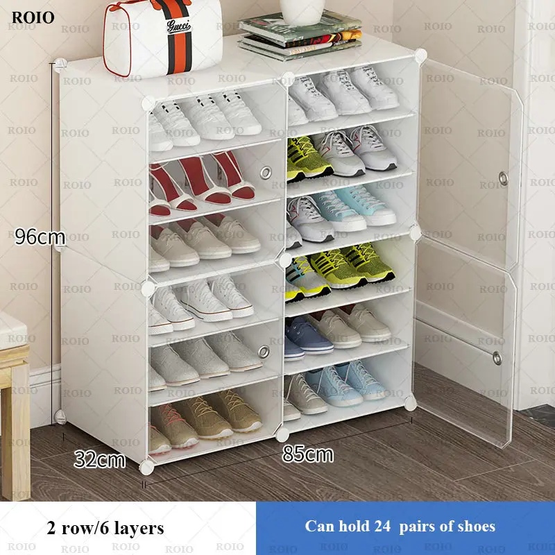 Simple Modular Shoe Rack Large Capacity Saving Space Boots Shoes Organizer Home DIY Assembled Shoe Cabinet with Top Storage 2022