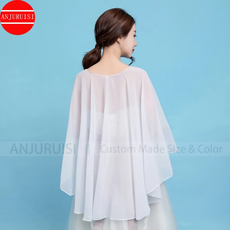 Chiffon Cape Bolero Vrouwen Femme Mariage Chalas Mujer Avond Wedding Bridal Jacket Wraps Accessoires Peleryna Mantel Boda Shawl