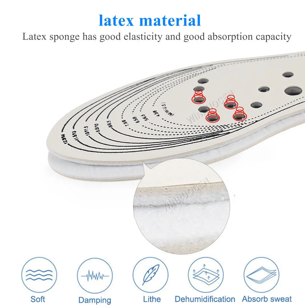 WINRUOCEN 36 magnets Unisex Magnetic Therapy Massage Insoles Foot Acupressure Shoe Pads Therapy Slimming Insoles for Weight Loss