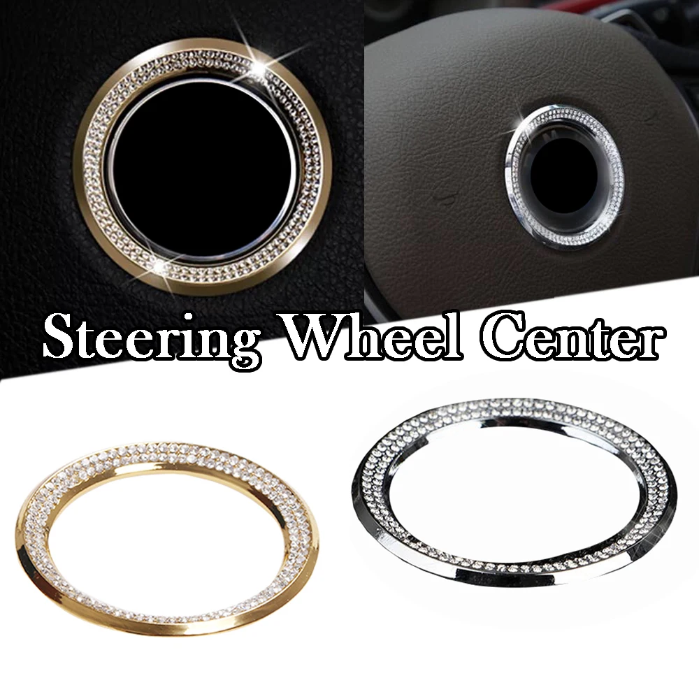 Diamond Rhinestone Crystal Car Styling Ring Steering Wheel Circle Trim Sticker Fit For BMW X3 X5 X6 F15 F10 F30 E91 E46 E39 E90